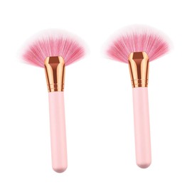 PACKOVE 2pcs Makeup Brush Powder Wand Facial Women Fluffy Cosmetics Brush Kit Wooden