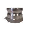 CAMLOCK - 400A Aluminum CAM & Groove Fitting; 4 INCH Male Adapter/Female NPT