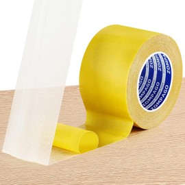 ZOMPAGO Double Sided Rug Grip Tape Heavy Duty, Clear Mesh Carpet Tape, 1.8in x 33FT, Residue Free Removable Rug Tape for Hardwood Floors, Tile, Laminate, Area Rugs & Mats, Non Slip Anti Curling