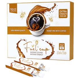 Paramount Honey Organic Natural Honey Infused With Coffee Gift Pack, Extra Strength For Him – Mixed with Jelly For Royal Care | Raw Honey Infused with Coffee - Instant Energy Large 10 Pack