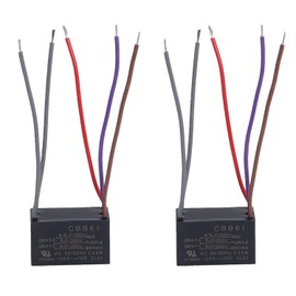 Podoy Ceiling Fan Capacitor 5 Wire for Compatible with BM CBB61 250VAC 4.5uf+5uf+6uf 50/60Hz (2 Pack)