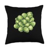 Brussels Sprouts Pop Art Throw Pillow