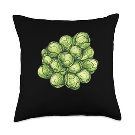 Brussels Sprouts Pop Art Throw Pillow