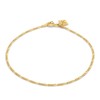 KEZEF 14k Gold Plated Silver Figaro Chain | Fine Diamond
