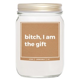 YouNique Designs Friendship Candle, Friendship Gifts 8oz Candle, Gifts for Best Friend Woman - BFF, Bestie Gifts, Friendship Gifts - Cute Best Friend Candles for Women (Mahogany Teakwood)