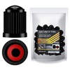 Performore 30-Pack Tire Valve Stem Caps with O-Rings, Black