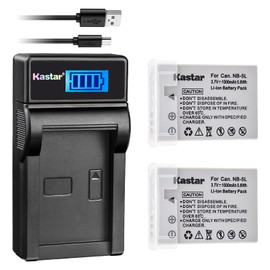 Kastar Battery (X2) & LCD USB Charger for Canon NB-5L and Powershot S100 S110 SX230 HS SX210 is SD790 is SX200 is SD800 is SD850 is SD870 is SD700 is SD880 is SD950 is SD890 is SD970 is SD990 is