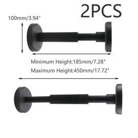 Crapyt 2 PCS Undermount Sink Brackets Kitchen Sink Fixing Bracket Black Undermount Sink Support for Bathroom Cabinets, Cabinets and Sinks 7.28"-17.72"