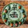 25x25cm Wooden Wall Clock with a Sliding Barn Door Style