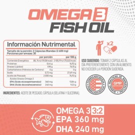 Forzagen Essentials Fish Oil 60 Caps  Omega 3 (epadha) Sabor Sin sabor                                                                                