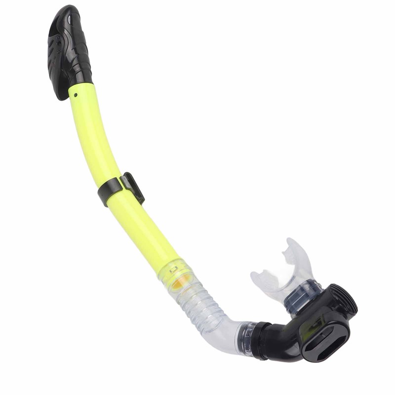 Durable Full Dry Swimming Diving Snorkel with Silicone Mouthpiece (yellow)