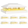 VOLISUN Solar Post Cap Light Outdoor Waterproof 6pack,Solar Fence -