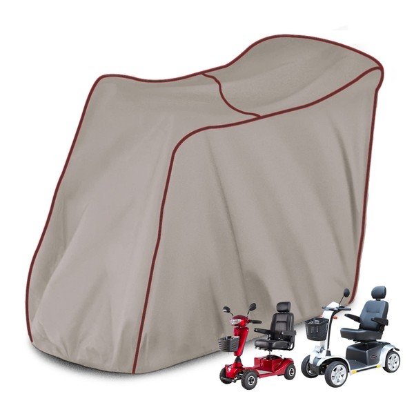 XYZCTEM Premium Waterproof Scooter Cover Beige Power Assisted Mobility Scooter Cover (67 inch Length)