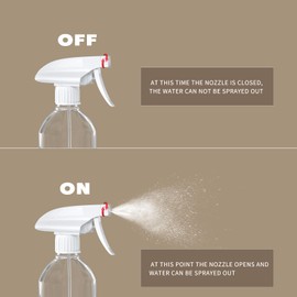 GUEEYUAW 3 Pack 16.9oz/500ml Plastic Spray Bottles, Water Spray Bottle, for Cleaning Solutions, Plants, Pet, Essential Oils (Clear)