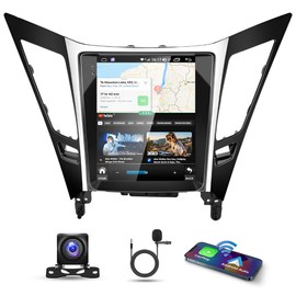 9.7 Inch Android 13 Car Stereo for Hyundai Sonata 2011-2015 IPS Touch Screen Double Din Car Radio Receiver w/Wireless Carplay Android Auto GPS Navigation Bluetooth Wifi SWC BT Backup Camera Mic, 2+32G