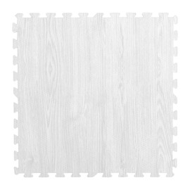 TANSU NO GEN 3/8 Inch Thick Printed Foam Tiles, Wood Grain Interlocking Foam Floor Mats, Anti-Fatigue Flooring, 32 Tiles, Off White, – Produced by Japan. 18710013(97851)