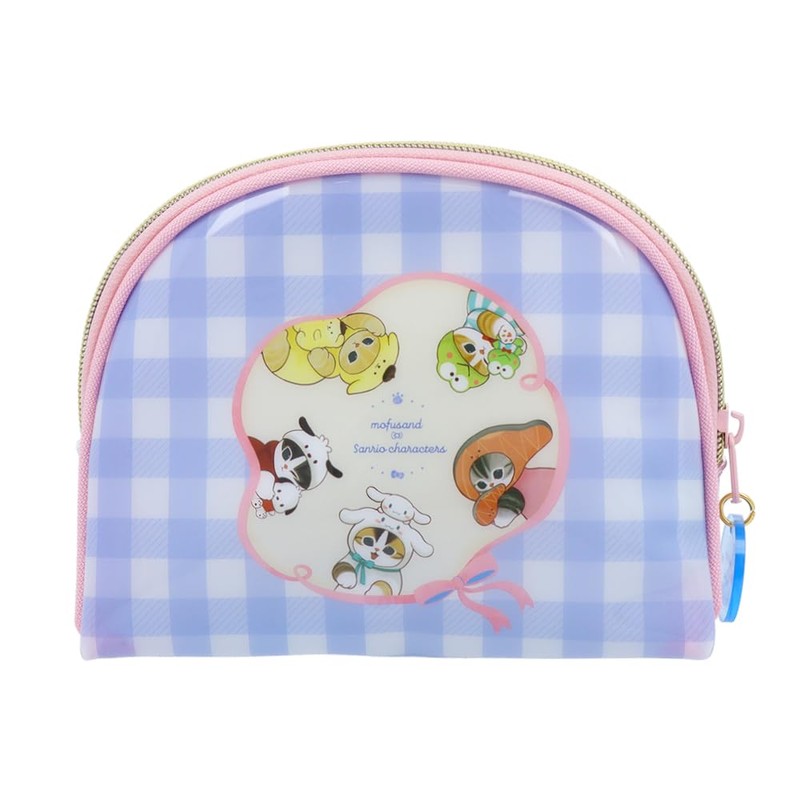 Sunstar Stationery Sanrio Character Pouch, Clear, Mofusand x Sanrio Paw