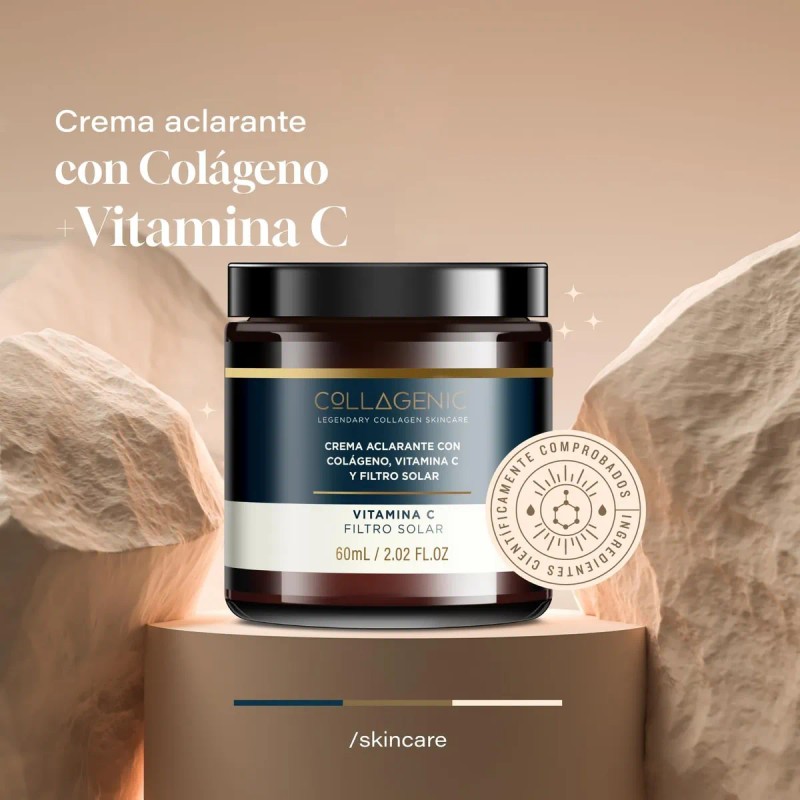 Crema Aclarante Facial Vitamina C Colágeno Hidrolizado
