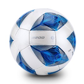 Soft PU Leather Soccer Ball, Indoor Outdoor Team Sports, Training Practicing Game Match Soccer Ball Gift for Adult Youth, F5A3200 Blue 1pc