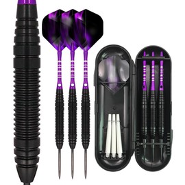 FUZVOL Professional Darts Set Steel Tip-Aluminum Stems Darts Flights with 24 Grams-3 Packs