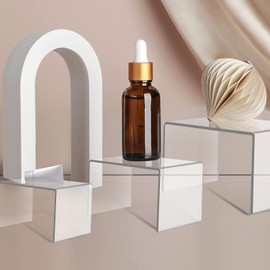 LYSAIMG 6 Pcs Acrylic Display Risers,3 Sizes Acrylic U-Shaped Display Stand,Clear Collectibles Display Stands forBuffets,Cupcakes,Buffets,Jewelry Display,Model Showcase