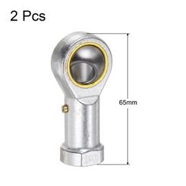 sourcing map PHS12 M12 Bushing Rod End Bearing M12 x 1.75 Right-Handed Thread Self-Lubricating Joint Rod Ends Including Lock Nut Pack of 2