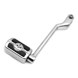 AfterMokit Replacement Heel Shift Lever with Chrome Skull Shifter Peg for Harley Davidson FL Softail 1986 and Up Touring Models 1988 and Up Trike Models 2008 and Up