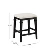 Hillsdale, Arabella Wood Backless Counter Height Stool with Tapered Legs,
