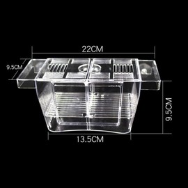 Breeding Isolation Case, Clear, Multi-functional, Fry Isolation, Breeding Protection, Spawning, Hatching Box for Aquarium, Aquarium Hatchery Box, Egg Laying, Observation Case (L)