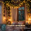 2 Pack Christmas Fairy Lights Battery Operated, Total 66Ft 200