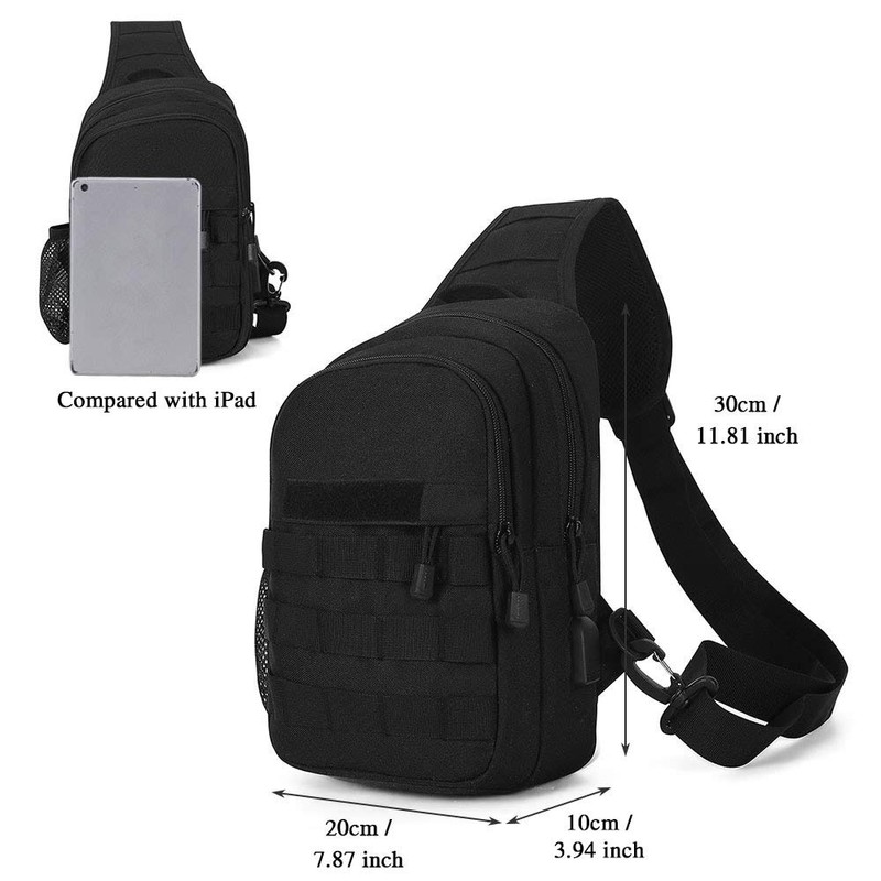 HUNTVP Tactical Chest Bag Molle Chest Sling Pack Backpack with