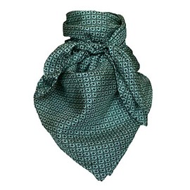 Wyoming Traders Frontier Calico Cowboy Wild Rag 100% Silk Scarf Bandana Multiple Colors 34.5" (#3 Green)