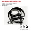 BOTTEN 4 Pack 1.75" Stainless Steel T-Bolt Hose Clamps -