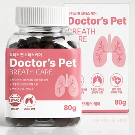 Dr.'s Pet Dog Bronchial Nutrient Breath Care Dog Cough Immune Care 80 tablets, 1 piece, respiratory bronchus, 80g / 닥터스펫 강아지 기관지 영양제 브레스케어 반려견 기침 면역력 케어 80정, 1개, 호흡기기관지, 80g