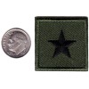 1 Star Black on OD Green 1.25" collar patches SMALL