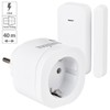 Luminea Window Contact Switch: Wireless Socket with Door & Window