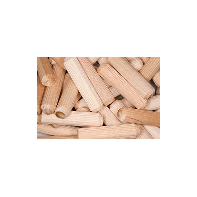 12mm x 60mm Wooden Dowel Pins Grooved Dowels Plugs Chamfered