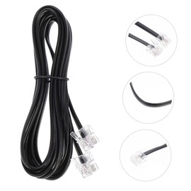 LALAFINA 10 PCS Flat Core Telephone Wire Premium Landline Cable for Dsl Modem Fax Machine Phone Panel High Fidelity Transmission Noise Reduction