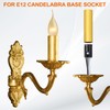 PATIKIL 5" Tall Candle Covers Sleeves, 10Pcs Metal E12 Chandelier