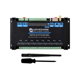 Industrial 8-Ch ESP32-S3 WiFi Relay Module, Onboard RS485, Digital Input, Relay, Ethernet Port and Multiple Isolation Protection Circuits, Supports RS485 and Bluetooth/WIFi Remote Control