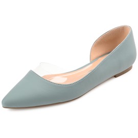 Journee Collection Mikki - Zapatos Planos de Ballet para Mujer, Azul, 22.5 cm