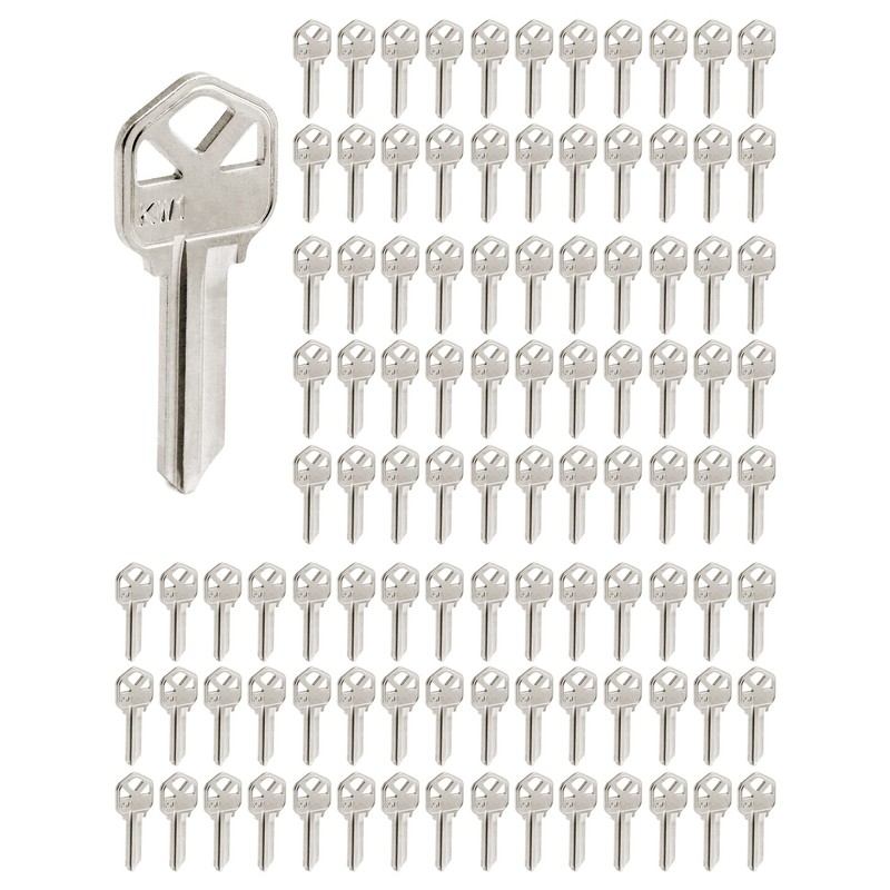 QWORK Blank Key Blanks, Pack of 100 Copper Structures Key