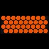 LiteMark Reflective Orange 1 Inch Circle Sticker Decals for Helmets,