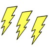 Yellow Lightning Bolt Patch Sew Iron on Embroidered Applique Patches