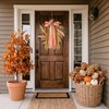Fall Decor - Large Autumn Harvest Wreath Bow for Front