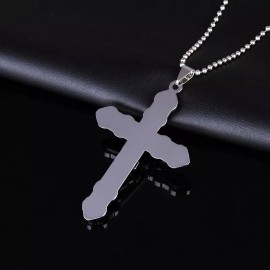 Syrios Gifts Crucifix Jesus, Christan Cross Necklace - Blue - Catholic