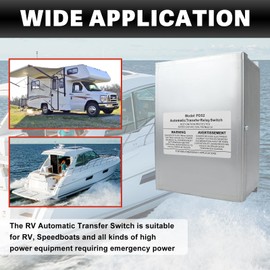 USTAR RV Automatic Transfer Switch, Automatic Transfer Relay Switch 50 Amp, 120/240 VAC for RV, Camper, Travel Trailer, Speedboats