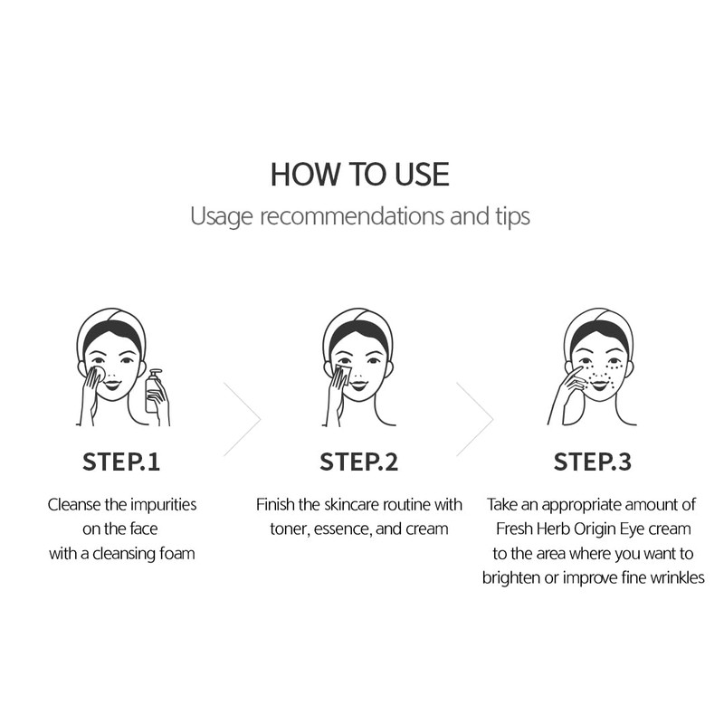 NACIFIC Fresh Herb Origin Eye Cream 1.01fl.oz 30ml for Wrinkles,