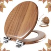 Round Toilet Seat Molded Wood Toilet Seat with Quietly Close