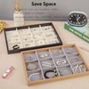 Wooden Jewelry Organizer Tray, Large Drawer Insert for jewelry accessories,